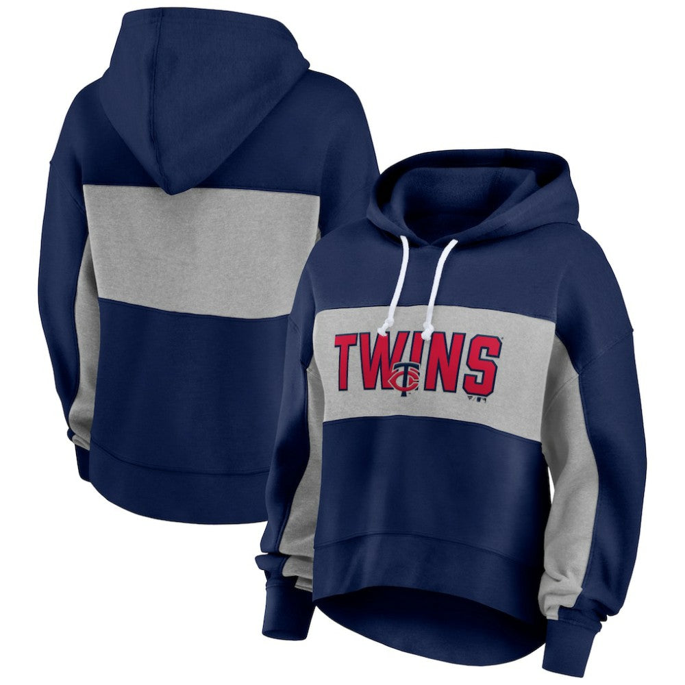 MLB Minnesota Twins Fanatics Women's Filled Stat Sheet Pullover Hoodie