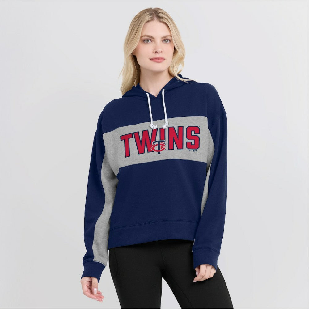 MLB Minnesota Twins Fanatics Women's Filled Stat Sheet Pullover Hoodie