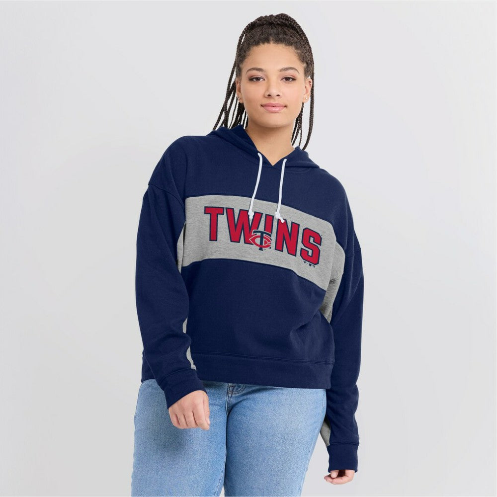 MLB Minnesota Twins Fanatics Women's Filled Stat Sheet Pullover Hoodie
