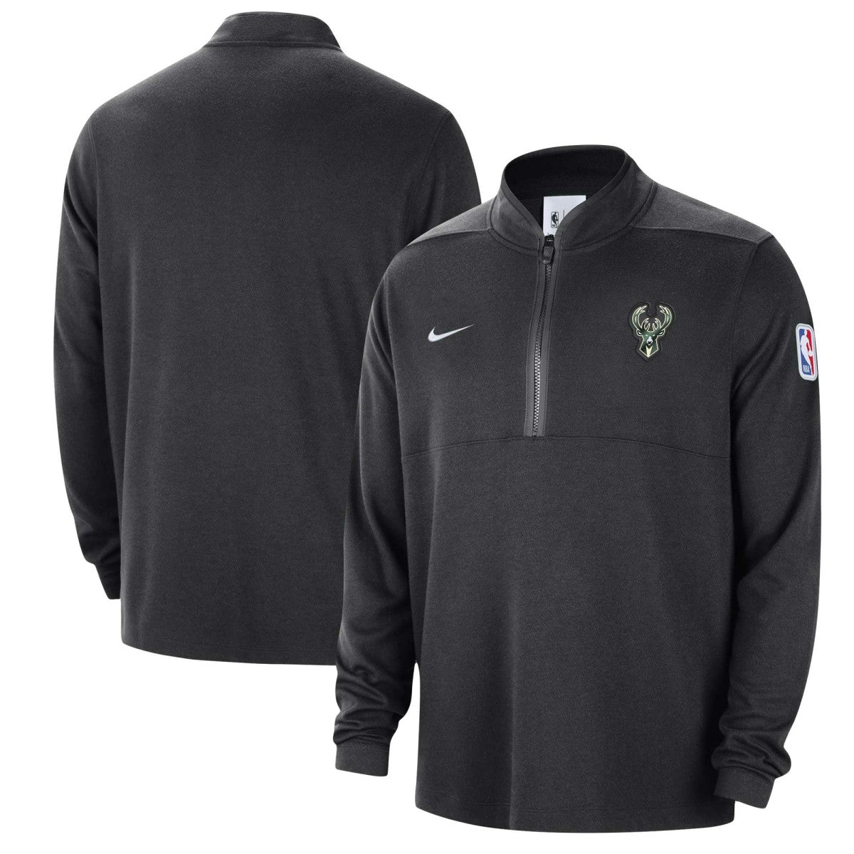 NBA Milwaukee Bucks Authentic Performance Half-Zip Jacket