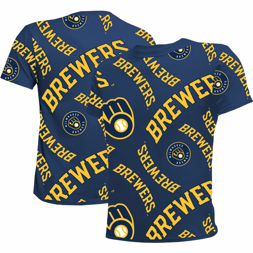 MLB Milwaukee Brewers Stitches Youth Allover Team T-Shirt