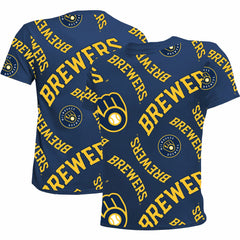 MLB Milwaukee Brewers Stitches Youth Allover Team T-Shirt