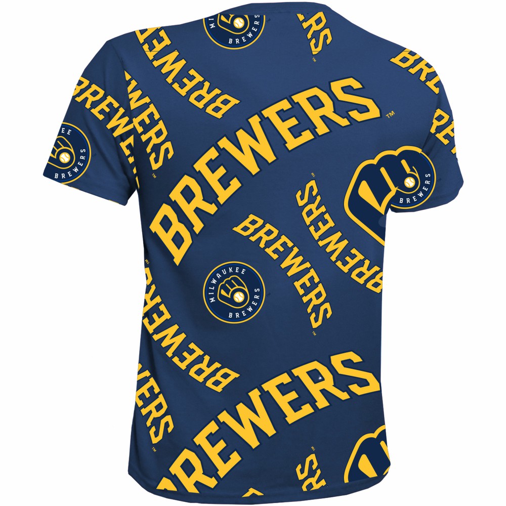 MLB Milwaukee Brewers Stitches Youth Allover Team T-Shirt