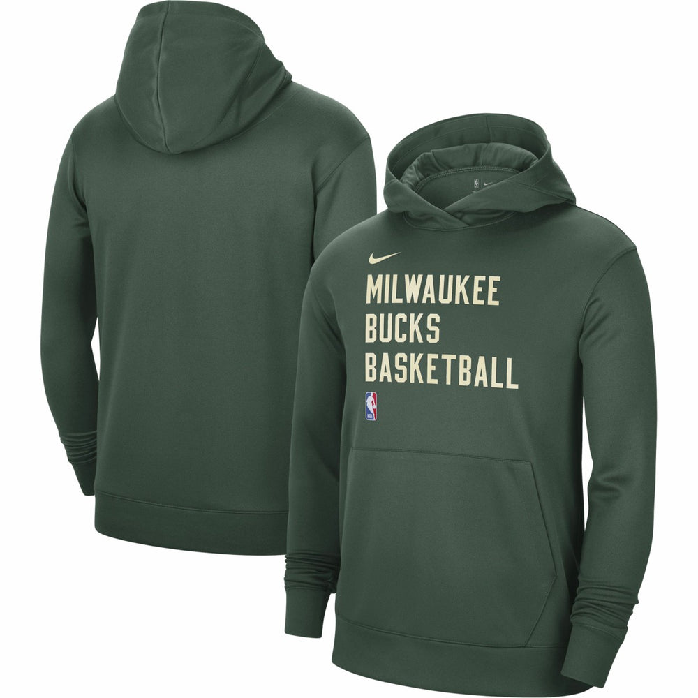 NBA Milwaukee Bucks Unisex 2023/24 Performance Spotlight On-Court Practice Pullover Hoodie