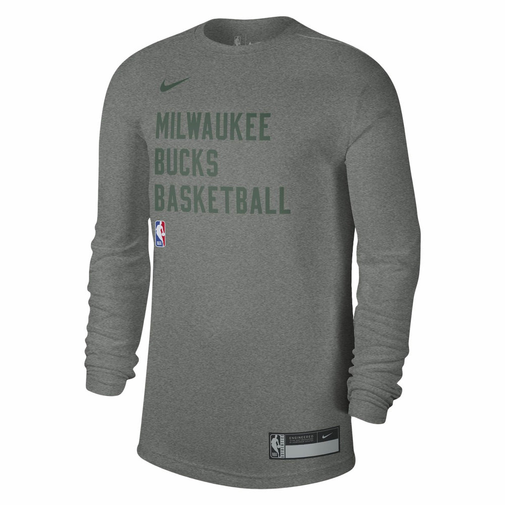NBA Milwaukee Bucks Unisex 2023/24 Legend On-Court Practice Long Sleeve T-Shirt
