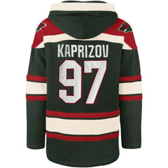 NHL Green Kirill Kaprizov Minnesota Wild '47 Player Name & Number Lacer Pullover Hoodie