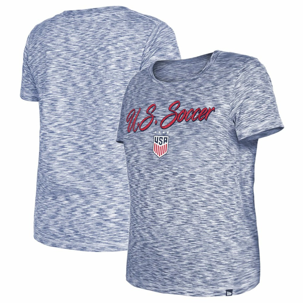 USWNT 5th & Ocean by New Era Women's Active Space Dye Jersey T-Shirt - New Era Navy