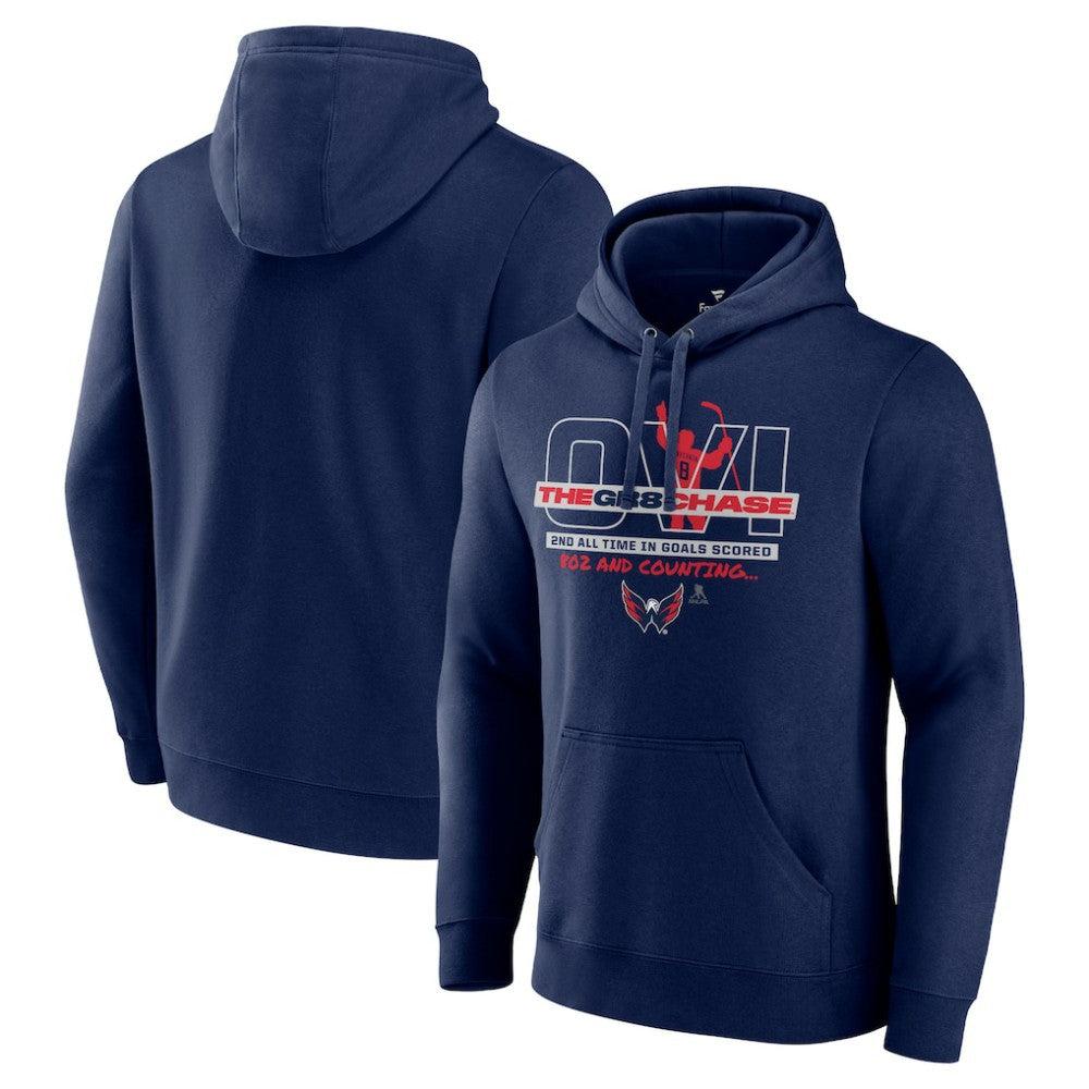 NHL Navy Alexander Ovechkin Washington Capitals GR8 Chase Pullover Hoodie