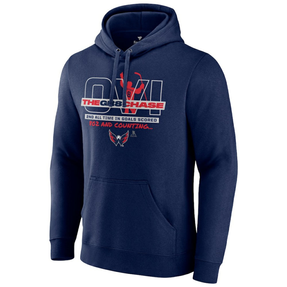 NHL Navy Alexander Ovechkin Washington Capitals GR8 Chase Pullover Hoodie