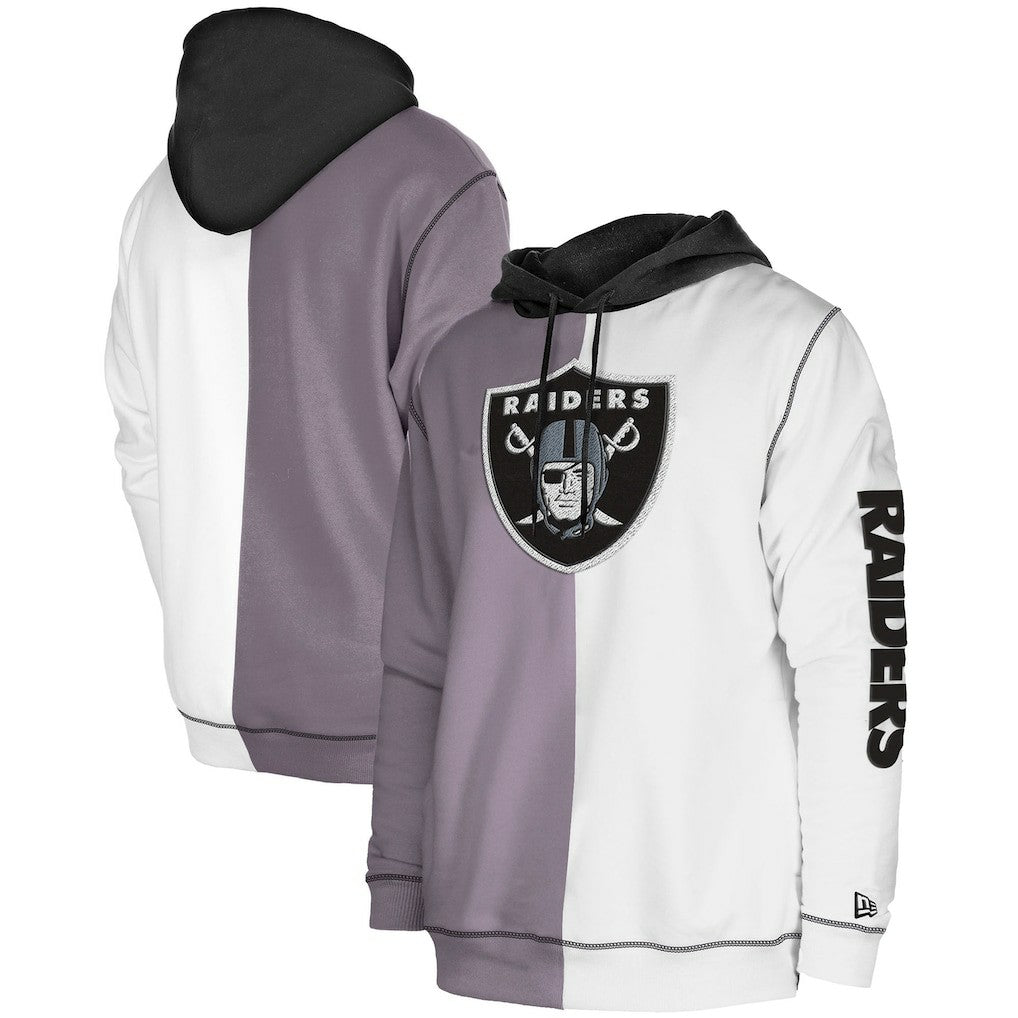 Third Down Split Raglan Pullover Hoodie - Las Vegas Raiders