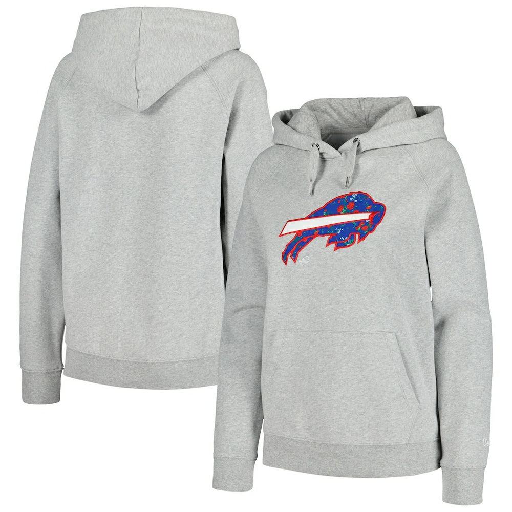 Women's Floral Raglan Pullover Hoodie - Buffalo Bills
