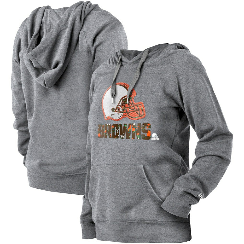 Women's Floral Raglan Pullover Hoodie - Cleveland Browns