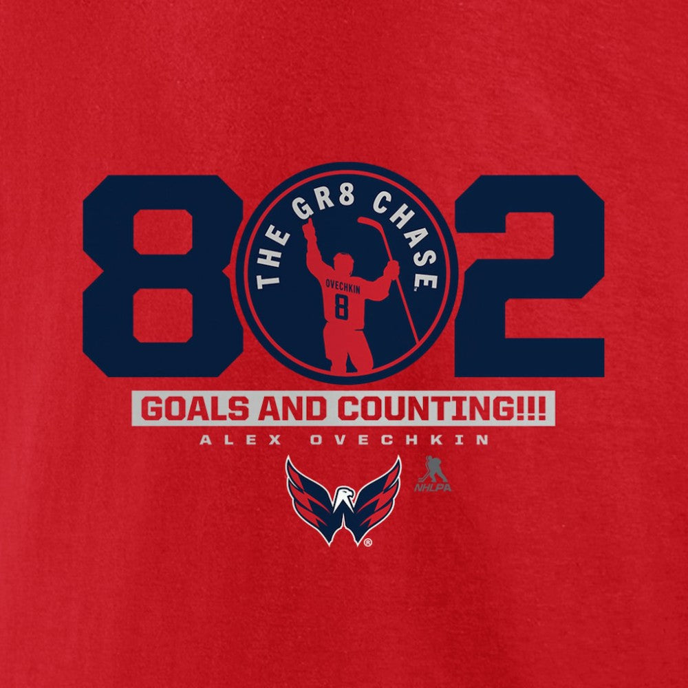 NHL Red Alexander Ovechkin Washington Capitals Fanatics The Gr8 Chase T-Shirt