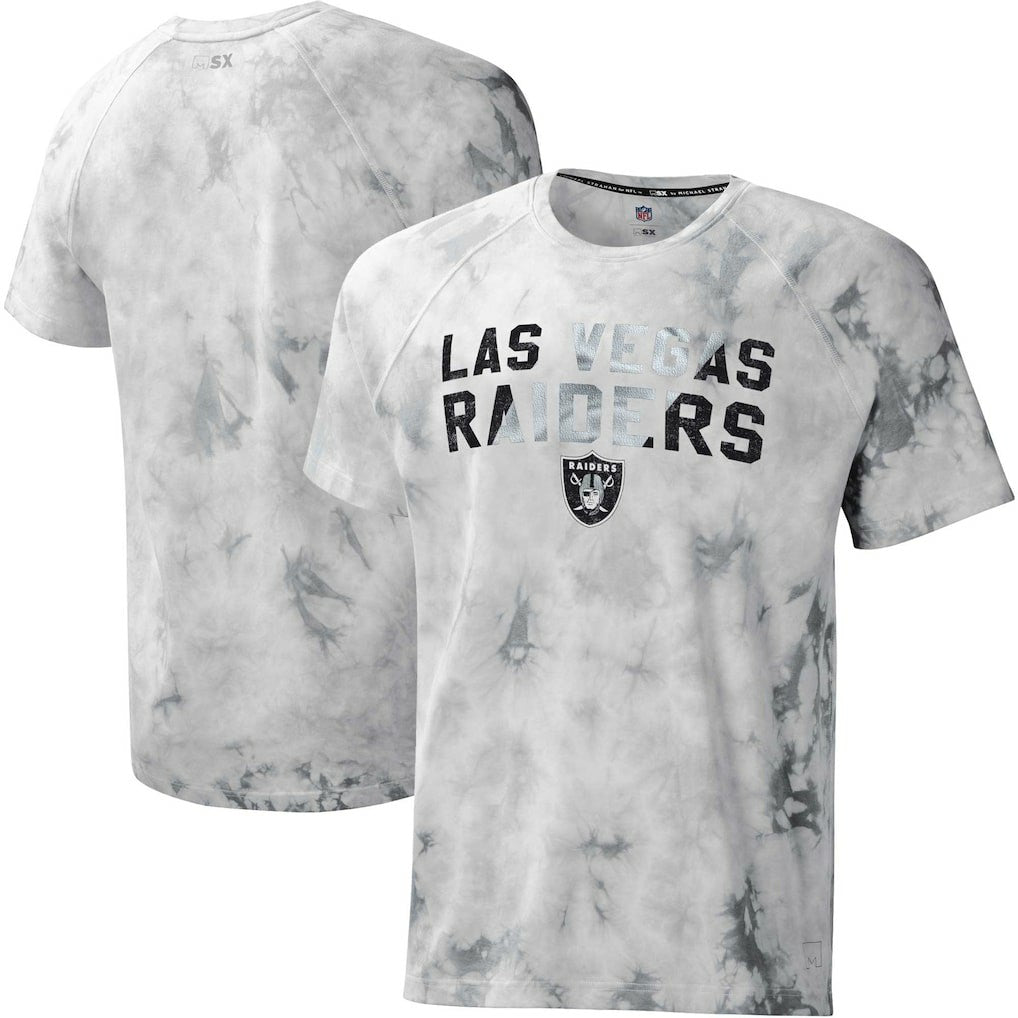 MSX by Michael Strahan Resolution Tie-Dye Raglan T-Shirt - Las Vegas Raiders