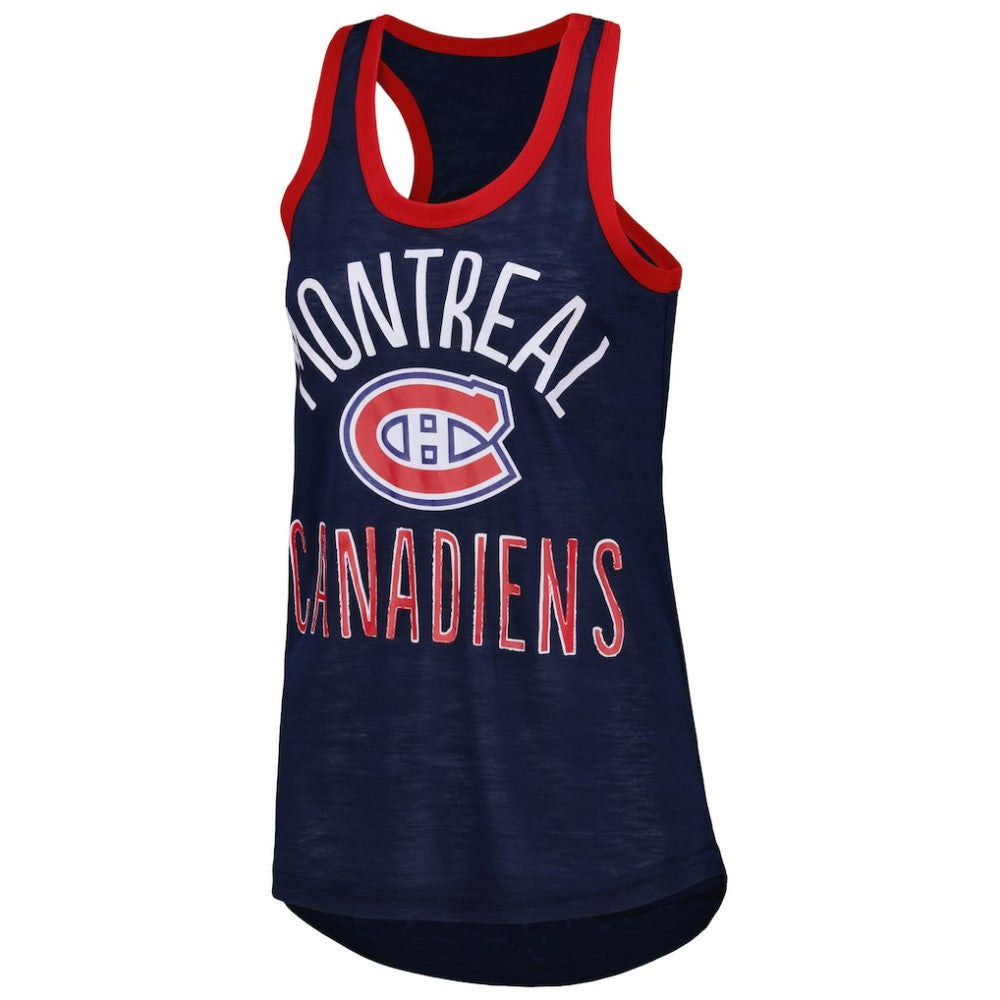 NHL Navy Montreal Canadiens G-III 4Her by Carl Banks Women's First Base Racerback Scoop Neck Tank Top