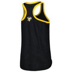 NHL Black Pittsburgh Penguins G-III 4Her by Carl Banks Women's First Base Racerback Scoop Neck Tank Top