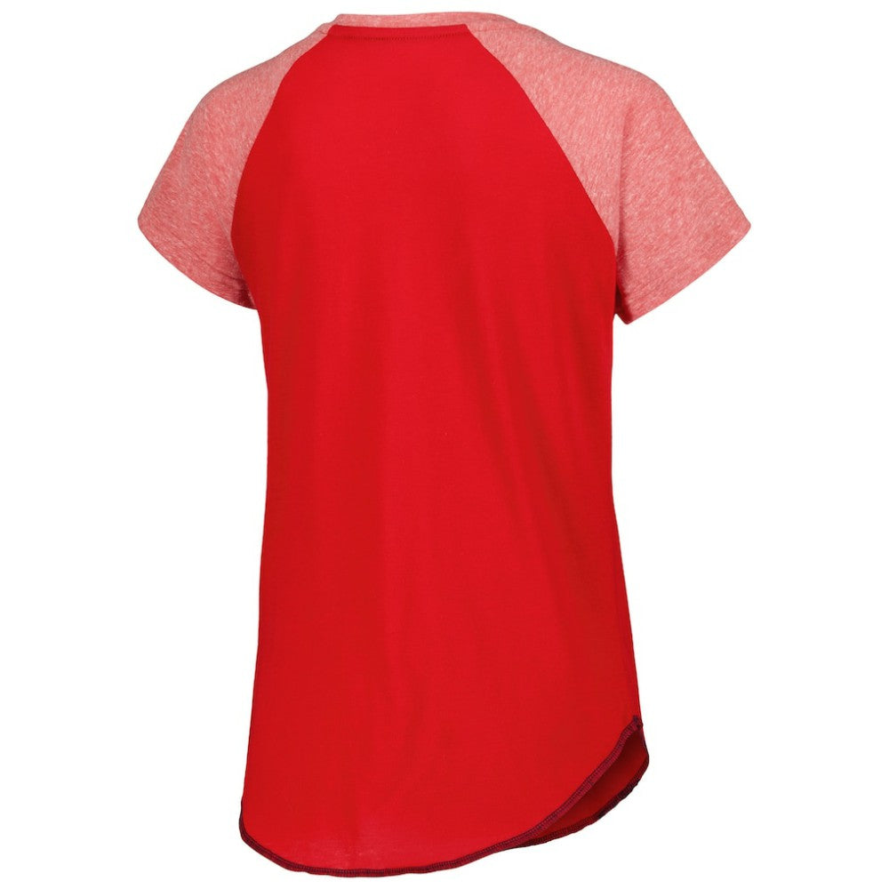 NHL Red Washington Capitals Starter Women's Grand Slam Raglan Notch Neck T-Shirt