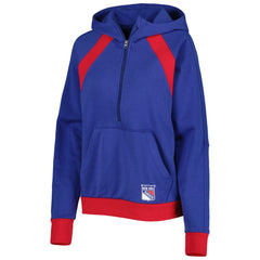 NHL Blue New York Rangers Starter Women's Wishbone Half-Zip Hoodie