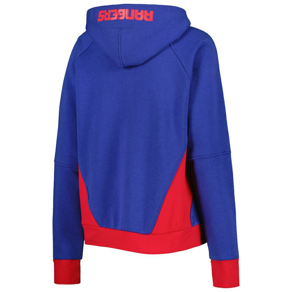 NHL Blue New York Rangers Starter Women's Wishbone Half-Zip Hoodie