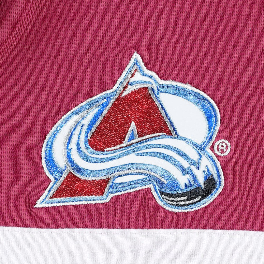 NHL Burgundy Colorado Avalanche Tommy Hilfiger Walter Lace-Up Long Sleeve Top