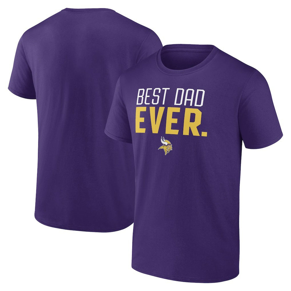 Best Dad Ever Team T-Shirt - Minnesota Vikings