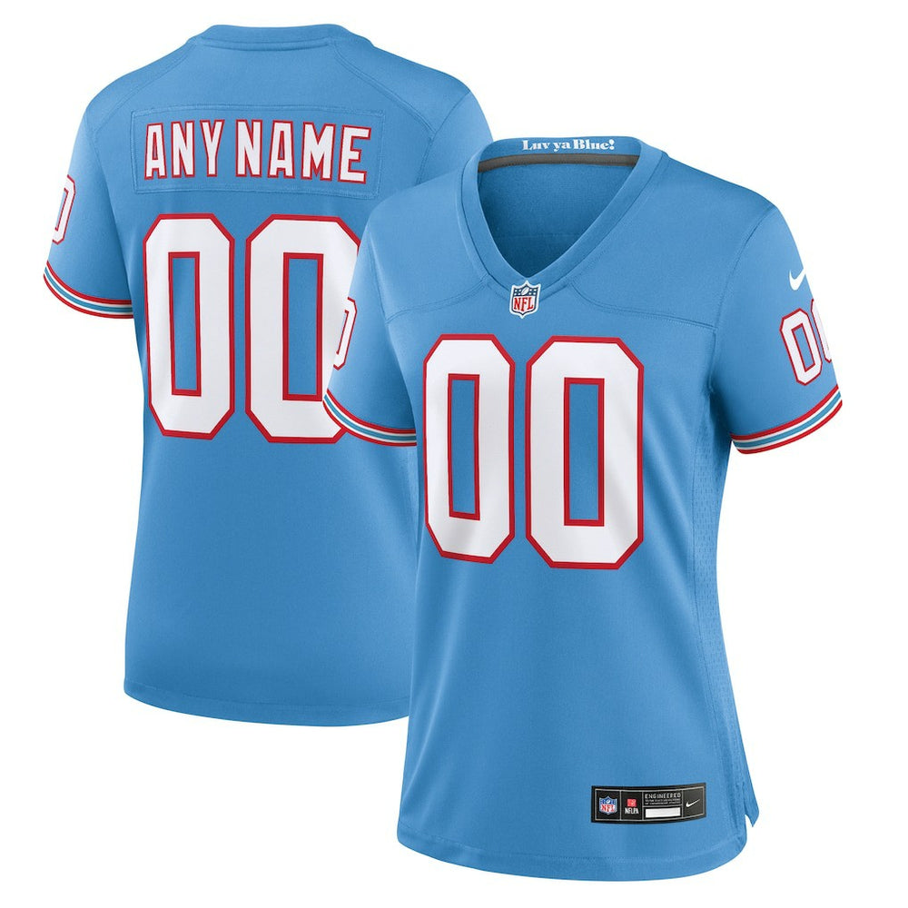 Women's Oilers Throwback Custom Game Jersey - Tennessee Titans
