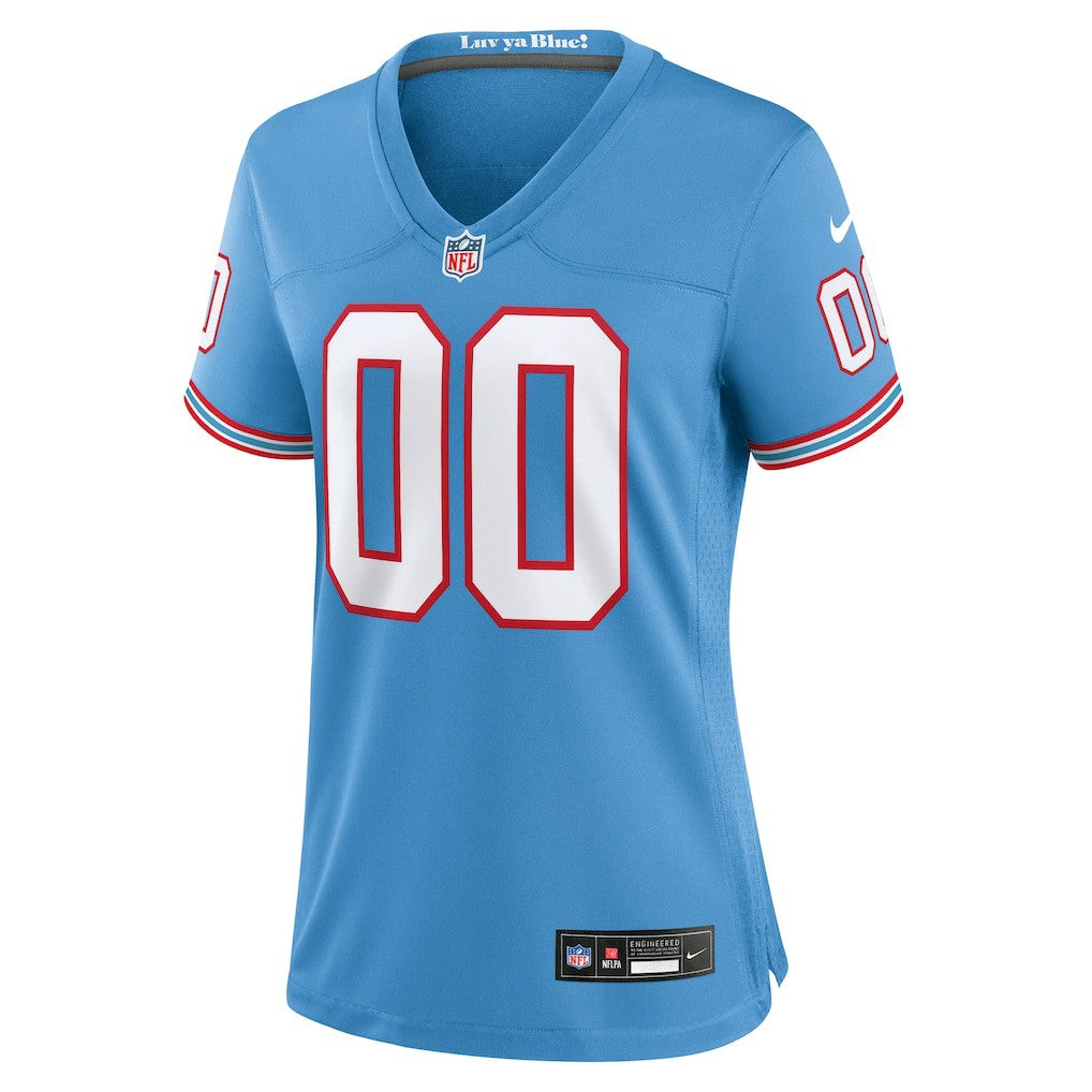Women's Oilers Throwback Custom Game Jersey - Tennessee Titans