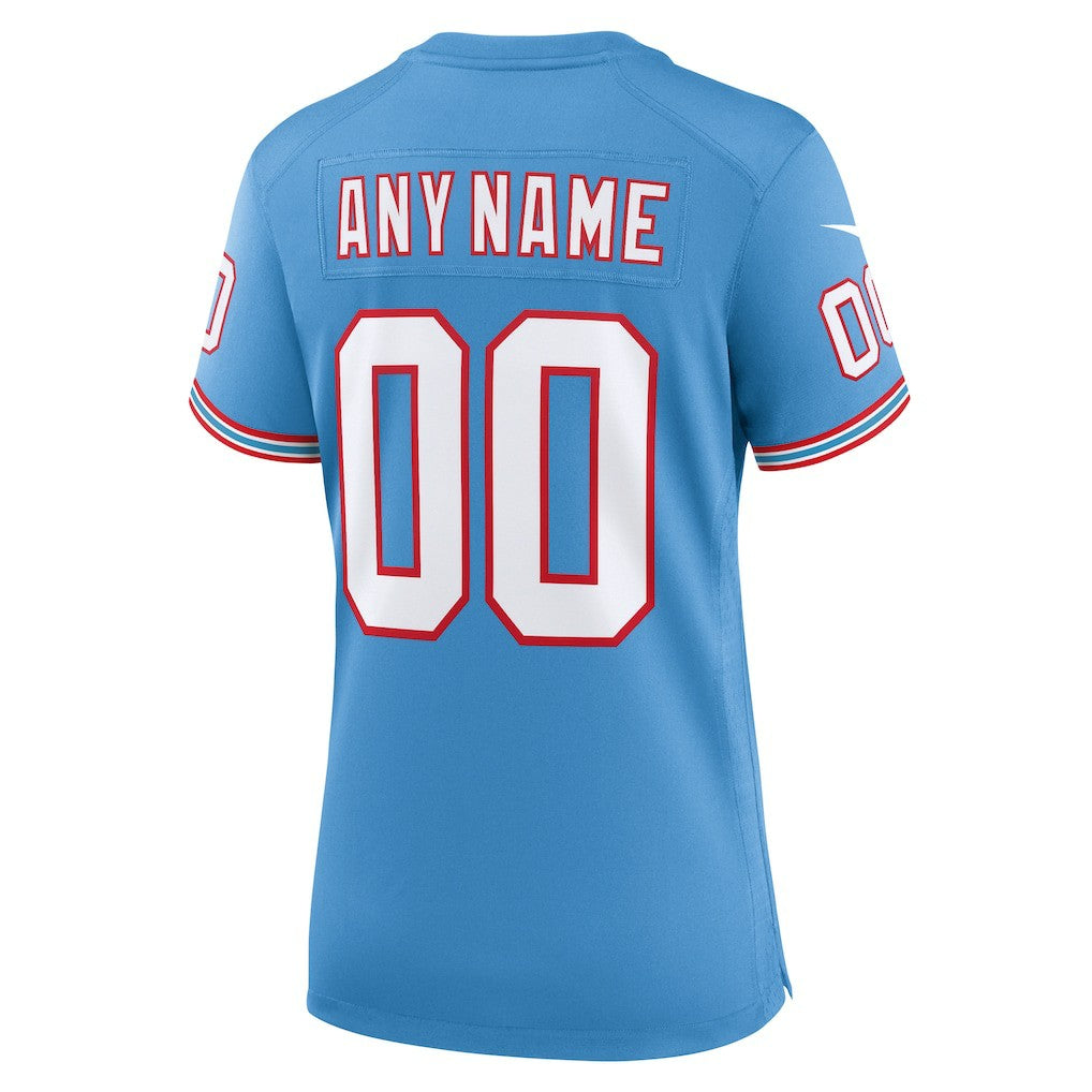 Women's Oilers Throwback Custom Game Jersey - Tennessee Titans