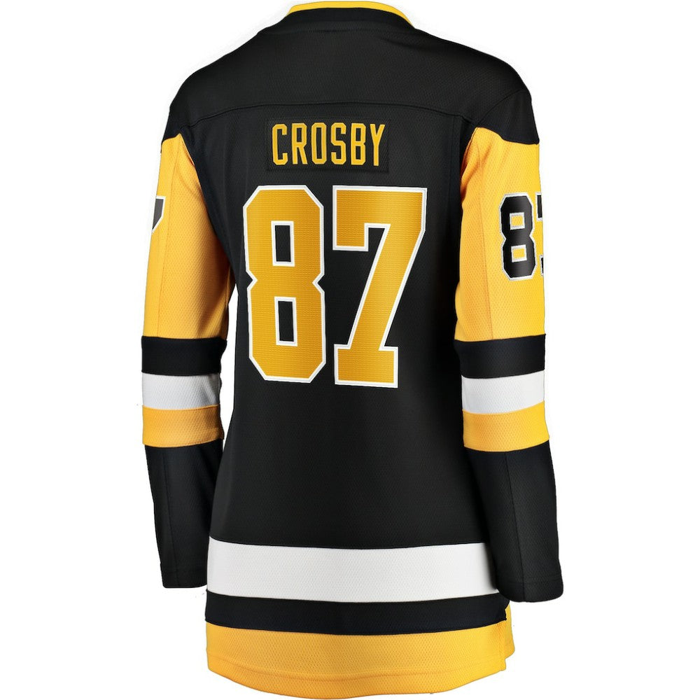 NHL Black Sidney Crosby Pittsburgh Penguins Fanatics Women's Captain Patch Home Breakaway Jersey