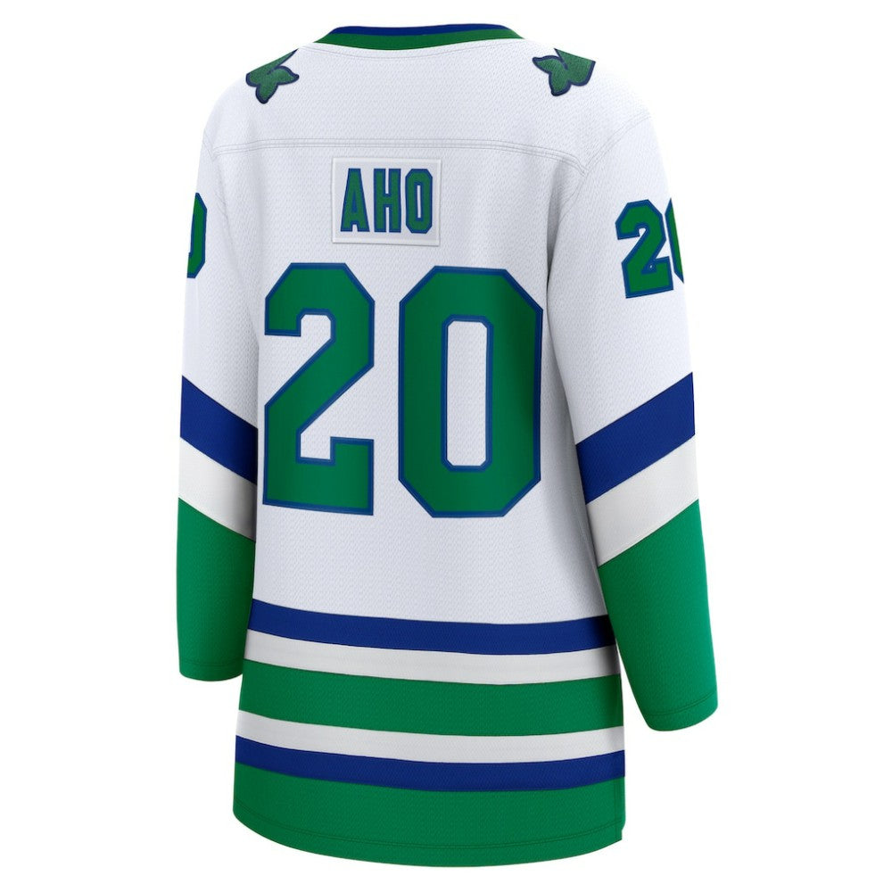 NHL White Sebastian Aho Carolina Hurricanes Fanatics Women's Throwback Breakaway Jersey