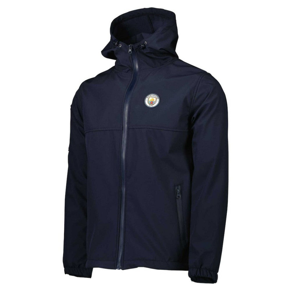Manchester City Three-Layer Full-Zip Hooded Jacket -  Navy