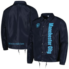 Manchester City Coaches Full-Snap Jacket -  Navy