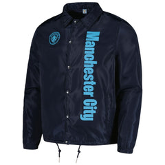 Manchester City Coaches Full-Snap Jacket -  Navy