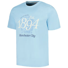 Manchester City Established Relaxed Fit T-Shirt -  Sky Blue