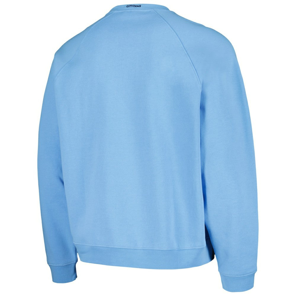Manchester City Foundation Oversized Raglan Pullover Sweatshirt -  Sky Blue