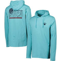 Barcelona Long Sleeve Hoodie T-Shirt -  Teal