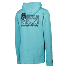 Barcelona Long Sleeve Hoodie T-Shirt -  Teal