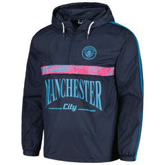 Manchester City Anorak Hoodie Half-Zip Jacket -  Navy
