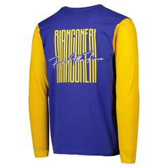 Juventus Blocked Long Sleeve T-Shirt -  Blue/Yellow