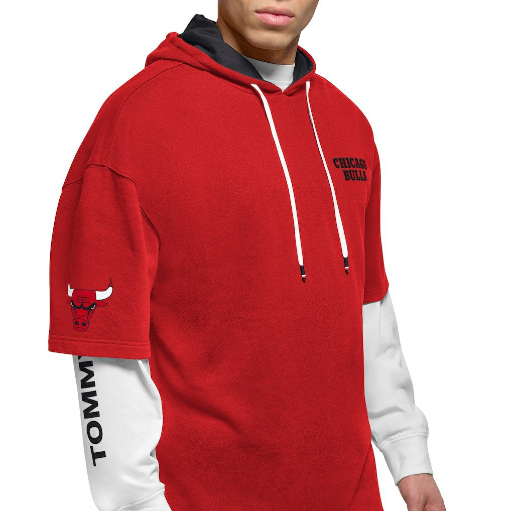 NBA Chicago Bulls Tommy Jeans Matthew 2-In-1 T-Shirt & Hoodie Combo Set