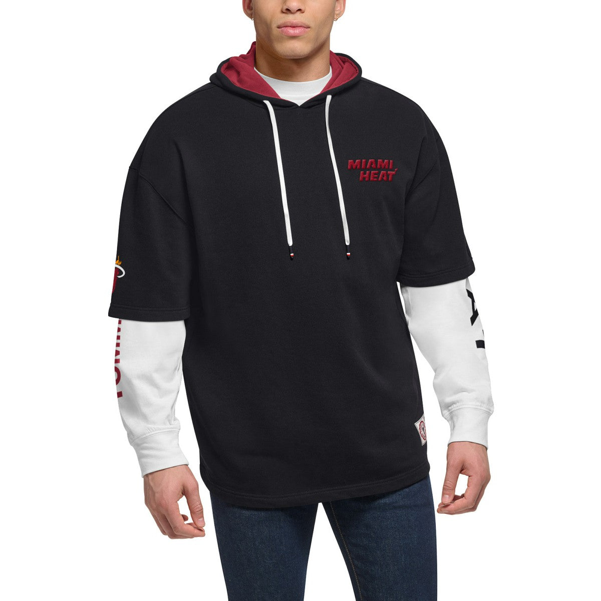 NBA Miami Heat Tommy Jeans Matthew 2-In-1 T-Shirt & Hoodie Combo Set