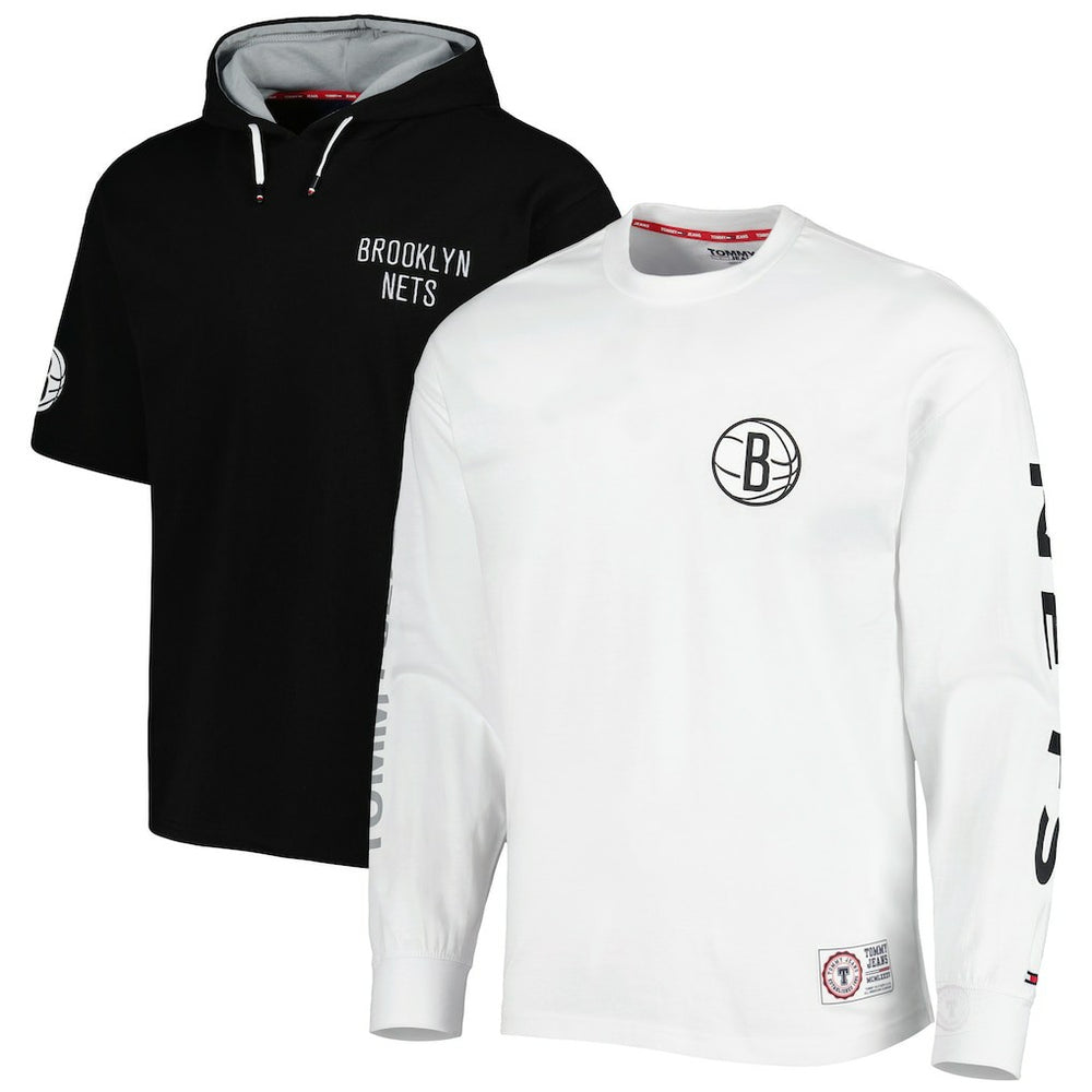 NBA Brooklyn Nets Tommy Jeans Matthew 2-In-1 T-Shirt & Hoodie Combo Set