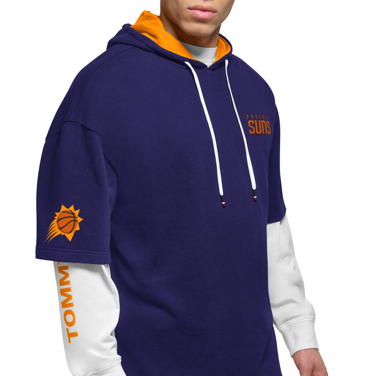 NBA Phoenix Suns Tommy Jeans Matthew 2 In 1 T-Shirt & Hoodie Combo Set