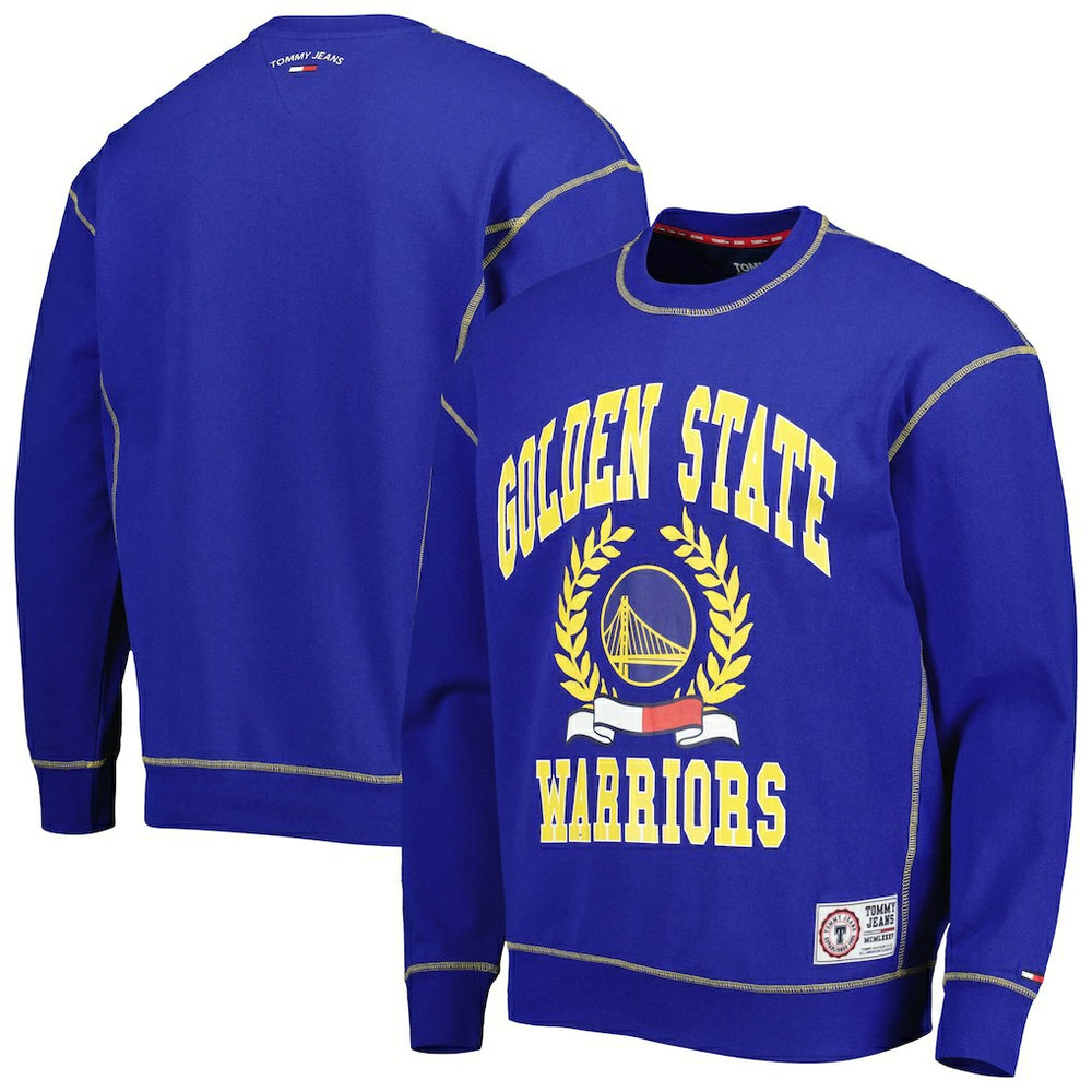 NBA Golden State Warriors Tommy Jeans Peter French Terry Pullover Crew Sweatshirt sale