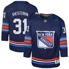 NHL Navy Igor Shesterkin New York Rangers Youth Alternate Premier Player Jersey