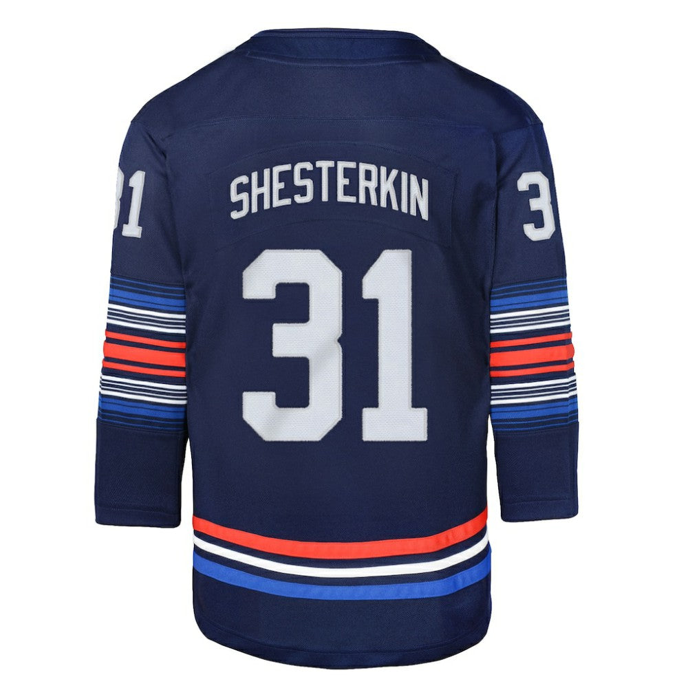 NHL Navy Igor Shesterkin New York Rangers Youth Alternate Premier Player Jersey