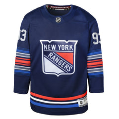 NHL Navy Mika Zibanejad New York Rangers Youth Alternate Premier Player Jersey