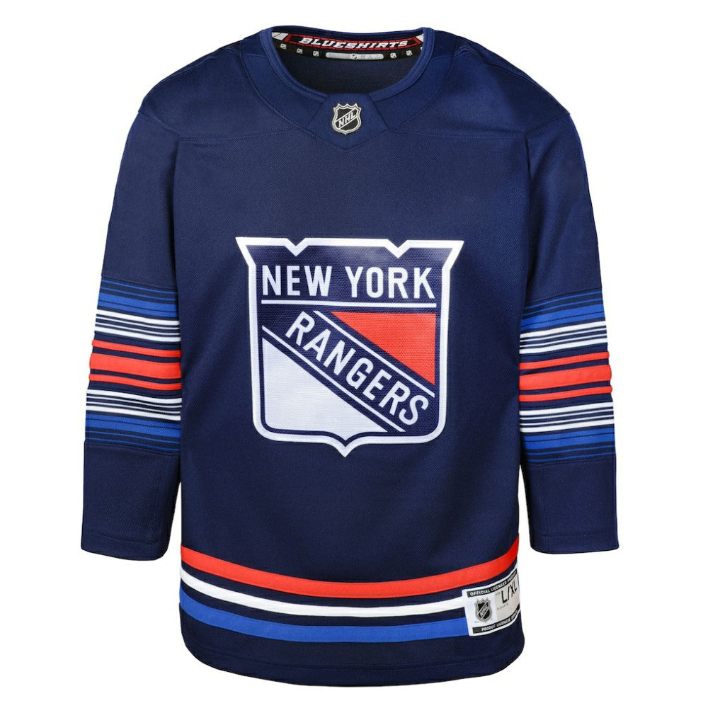 NHL Navy New York Rangers Youth Alternate Premier Jersey