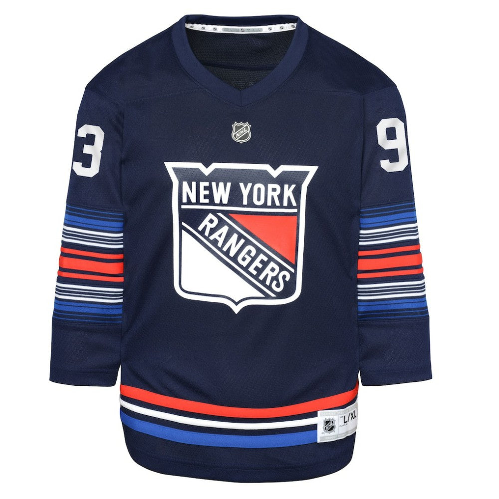 NHL Navy Mika Zibanejad New York Rangers Youth Alternate Replica Player Jersey