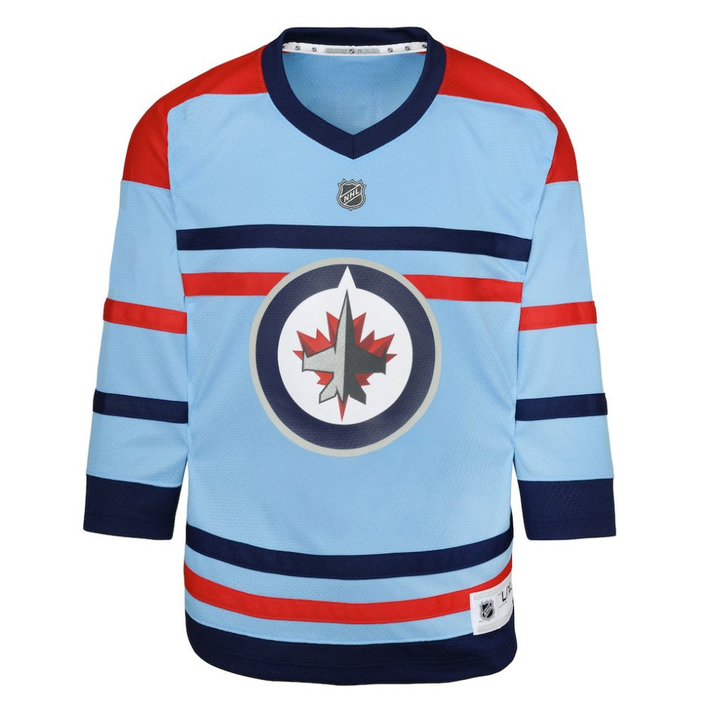 NHL Light Blue Winnipeg Jets Youth Anniversary Replica Jersey